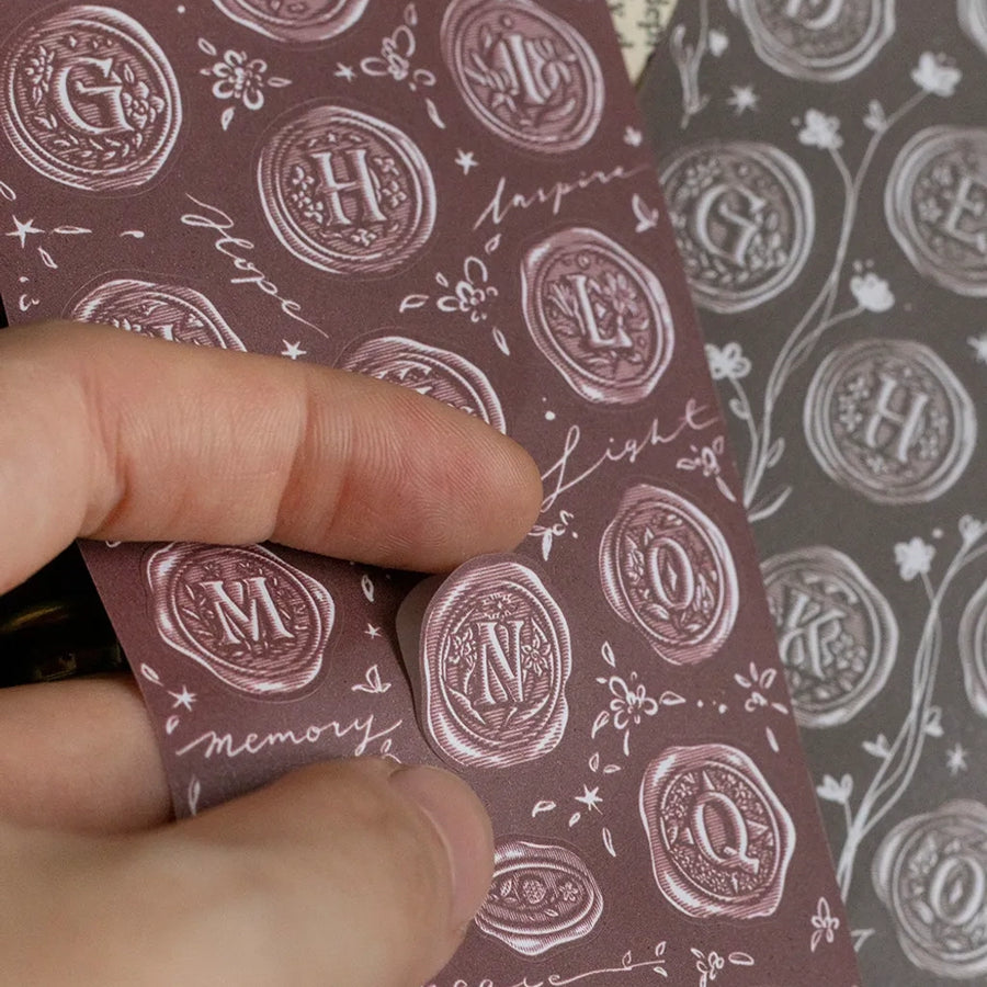 Loidesign Wax Seal Stickers - Die-cut paper Tape A～Z