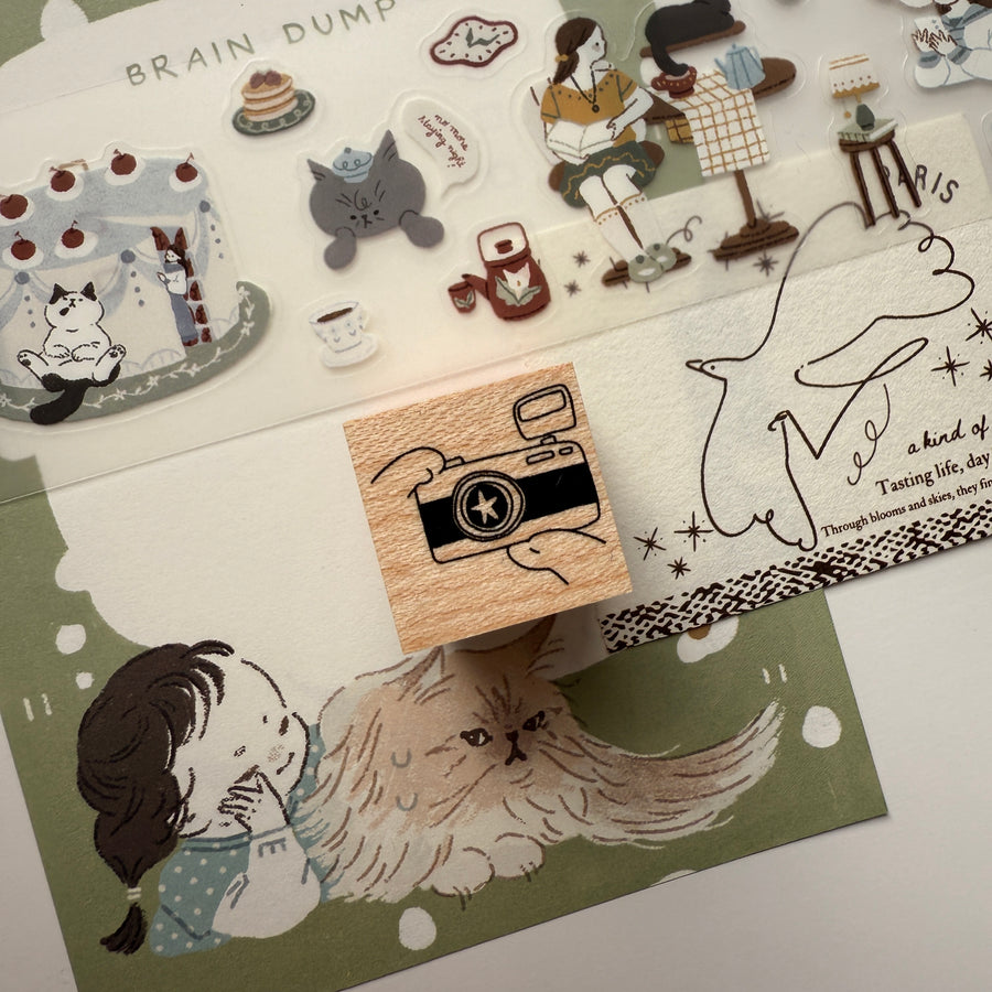 Lazy home - cat’s paws rubber stamps