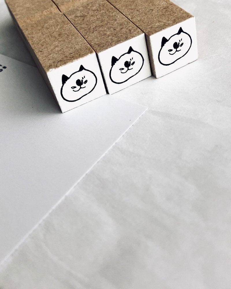 somesortoffern NEKO NEKO! Little black cat rubber stamps（long handle)