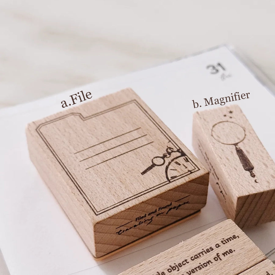 TOP Studio Rubber Stamp - File & Magnifier
