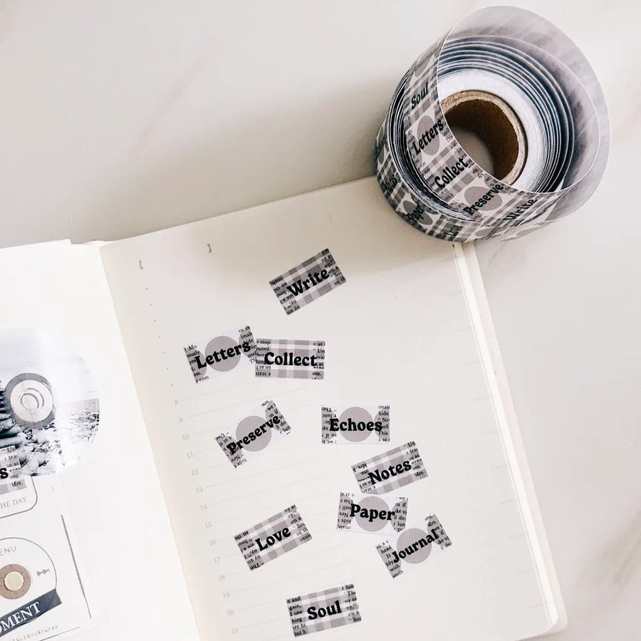 TOP studio label sticker - Echoes of Paper