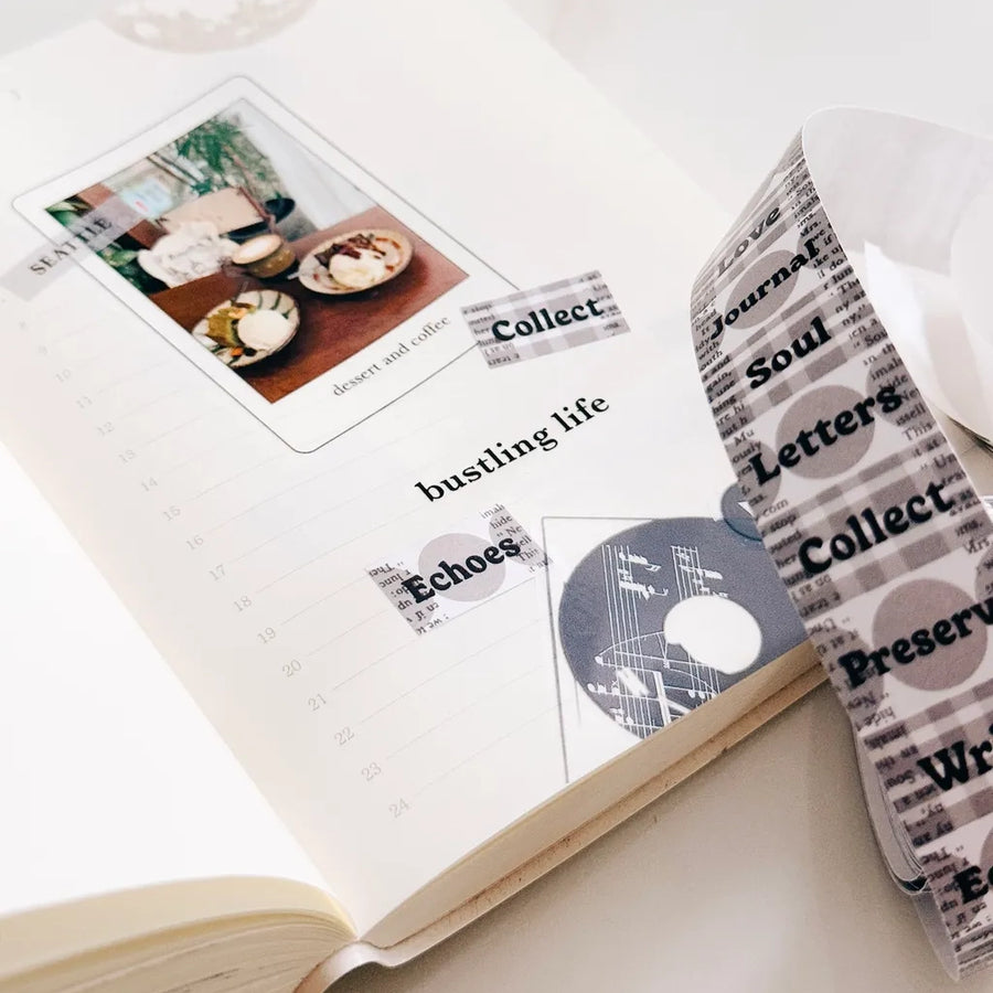 TOP studio label sticker - Echoes of Paper