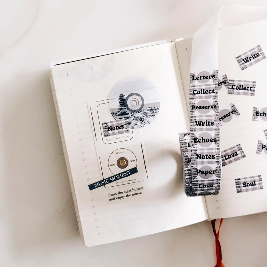 TOP studio label sticker - Echoes of Paper