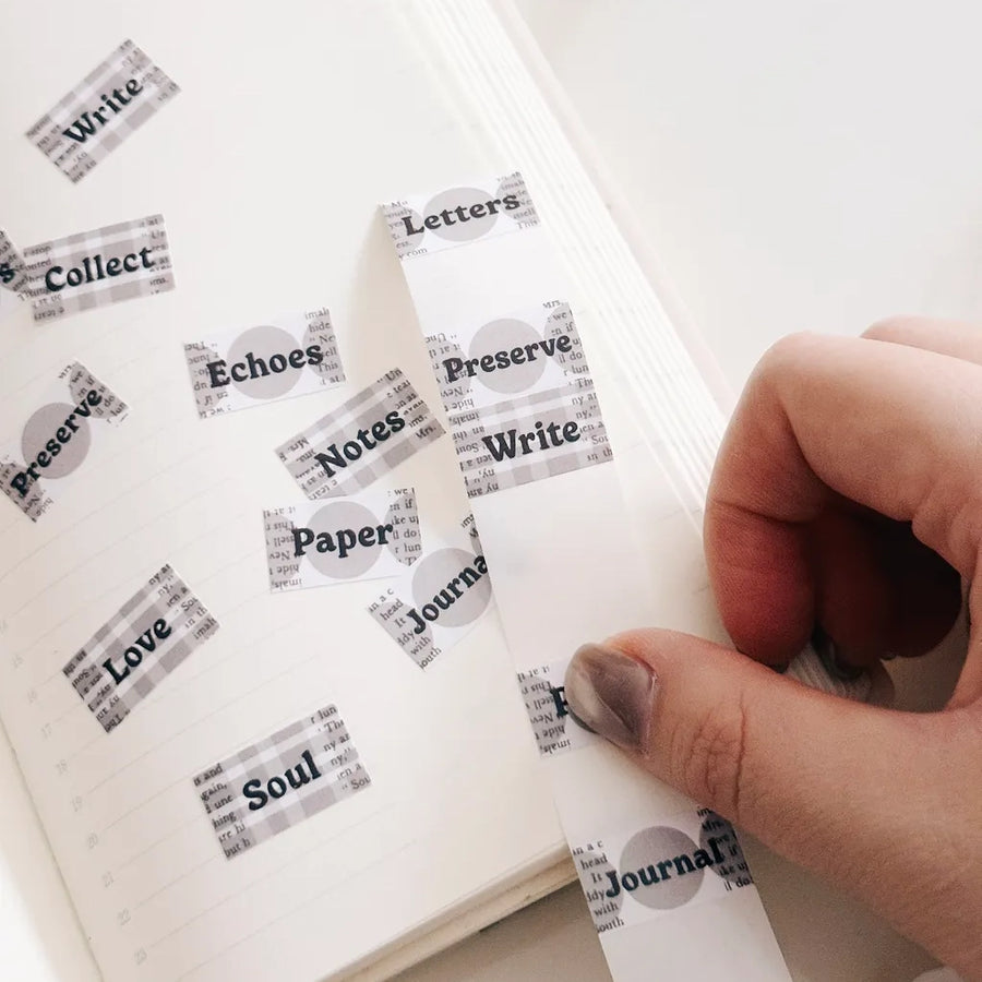 TOP studio label sticker - Echoes of Paper