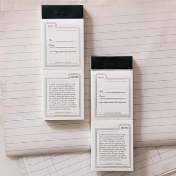 TOP studio memo pad - Index & Record