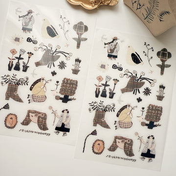 Misshoegg Days in Coffee print on stickers (2/sheet)