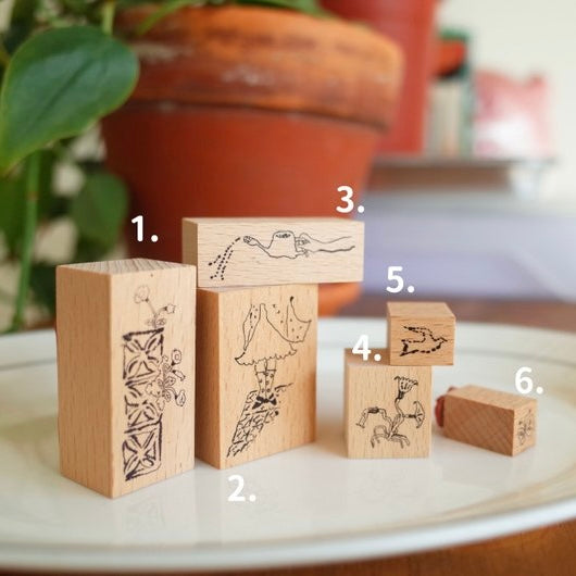 Misshoegg corner garden rubber stamps