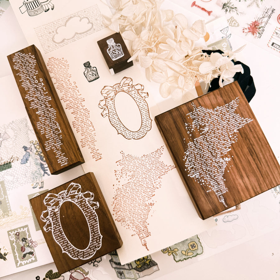 Journal pages rubber stamps - whispered layer
