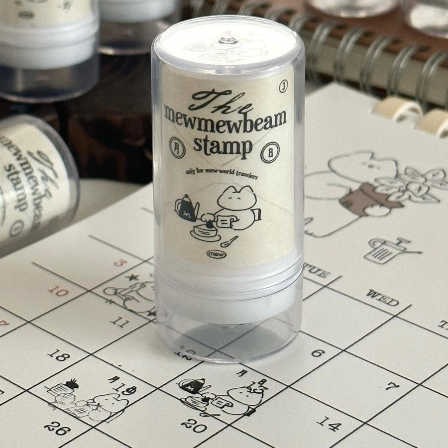 mewmewbeam vintage selfinking stamp