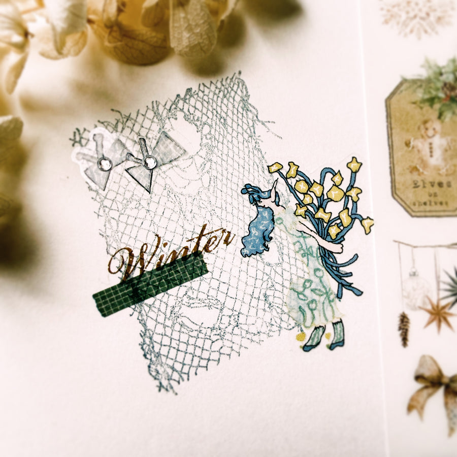 Journal pages rubber stamps - whispered layer