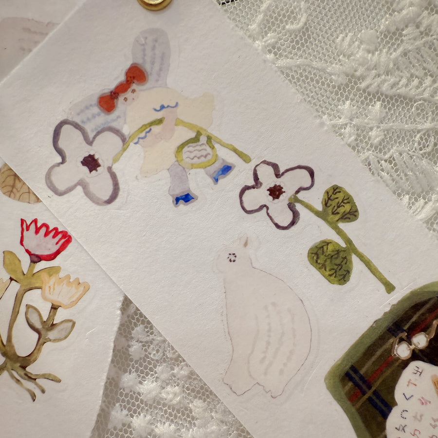 Misshoegg Learning Tree print on stickers (2/sheet)