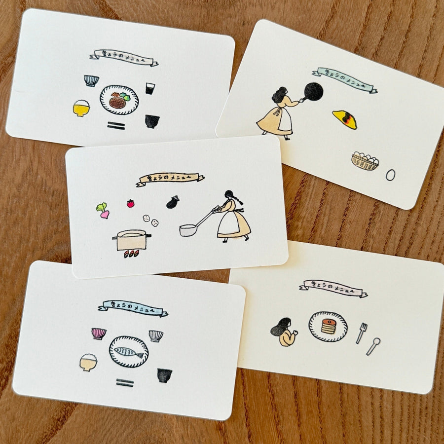Mizushima x necktie JIZAI Clear Stamp box set -  daily meals