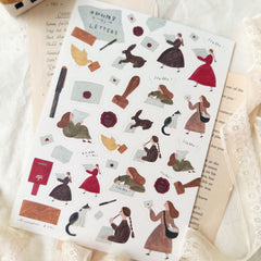 Necktie matte sticker - letter