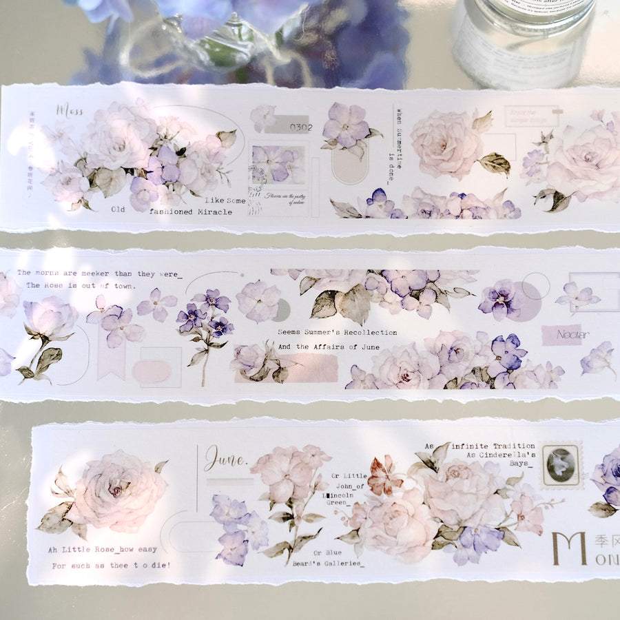 Freckles Tea Vol. 4 spring flower washi tape & pet tape