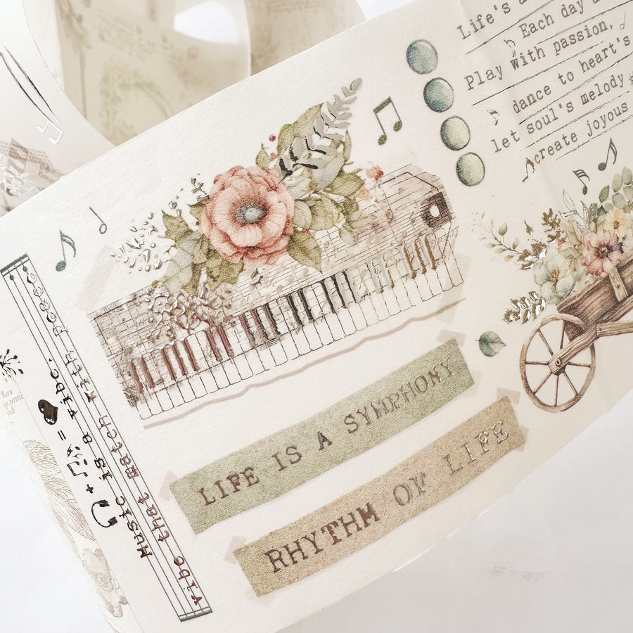 Journal Pages pet tape/ washi tape - rhythm of life