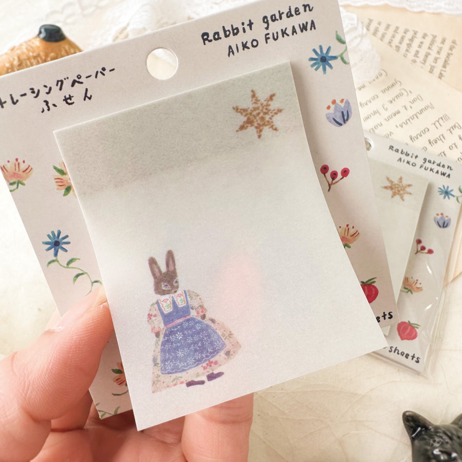 Aiko Fukawa sticky note - rabbit garden