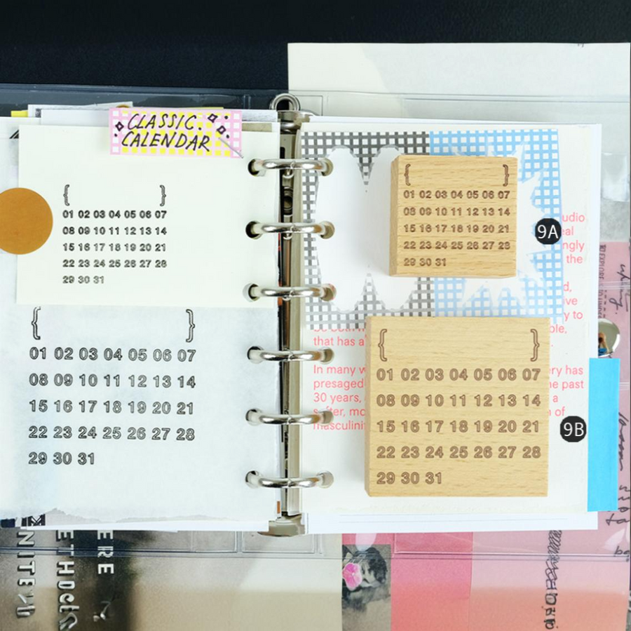 Kurukynki ”DAY TO DAY“ Basic Calendar rubber stamps