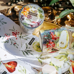 Meow Illustration "scent fruity 1" Washi Tape/ glossy pet tape