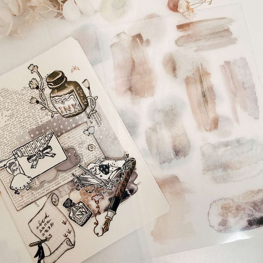 Journal Pages Color Bloom print on sticker