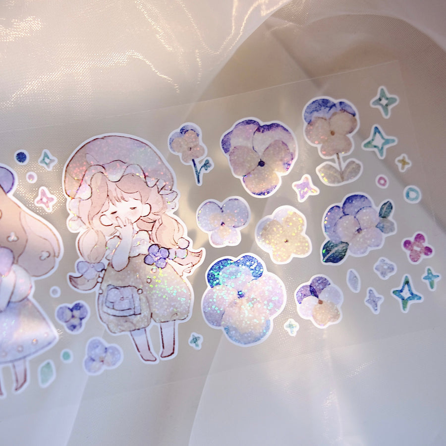 Freckles Tea Vol. 4 little flower fairy galaxy foil sticker roll