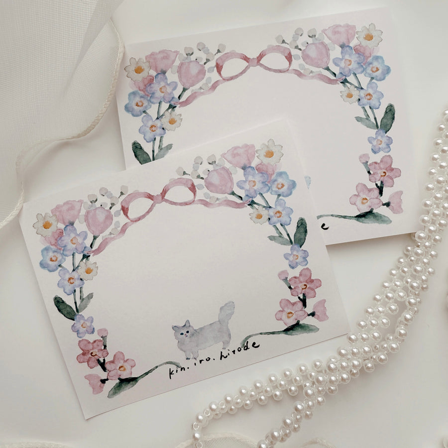 Kin.iro.hitode notepad - Cats and Wreaths