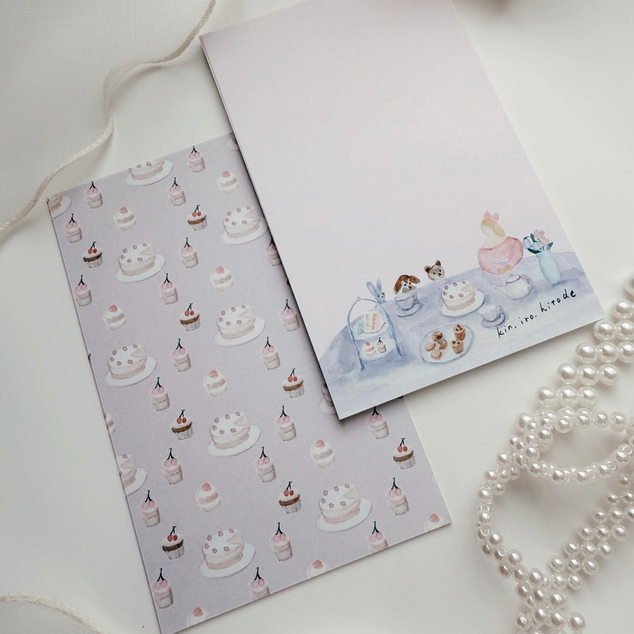 Kin.iro.hitode notepad - Tea Party and Little Guests