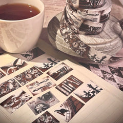 Maiaimheart tea time in dark academia label stickers
