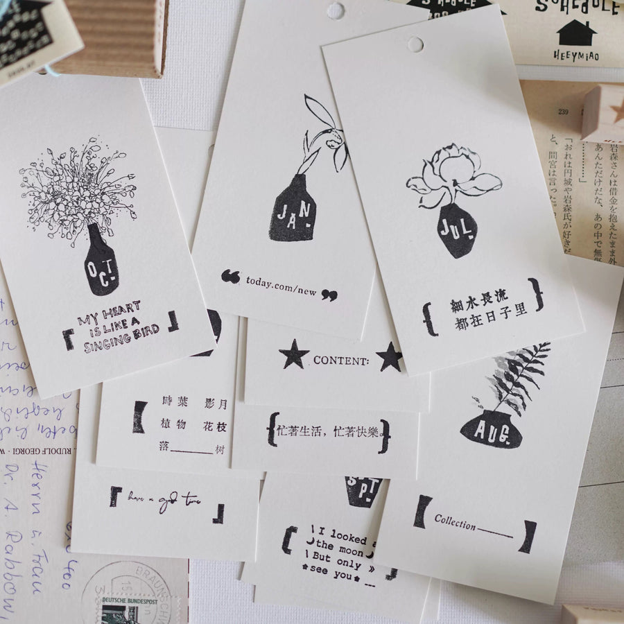 Heeymiao x Eureka < symbol & schedulehouse > rubber stamps