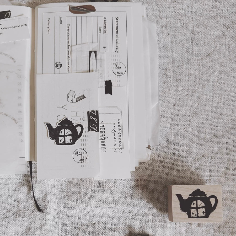 Penny.FEI rubber stamps - Starlit Teacups