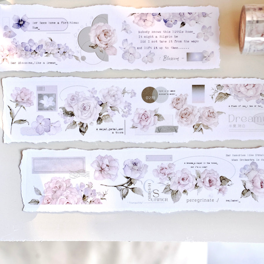 Freckles Tea Vol. 4 spring flower washi tape & pet tape