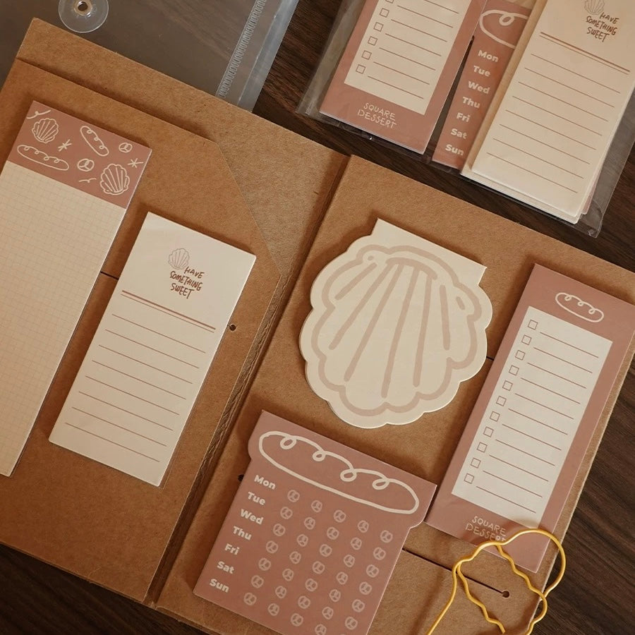 Square studio dessert series memo set