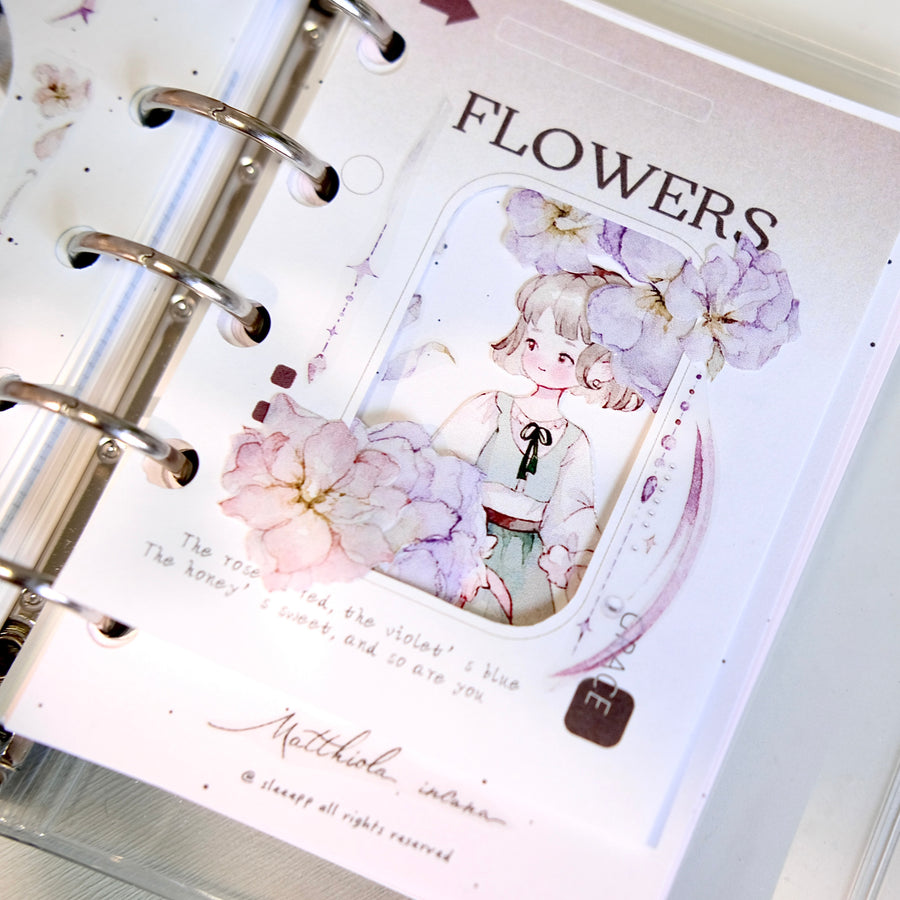 Freckles Tea Vol. 4 little flower fairy galaxy foil sticker roll