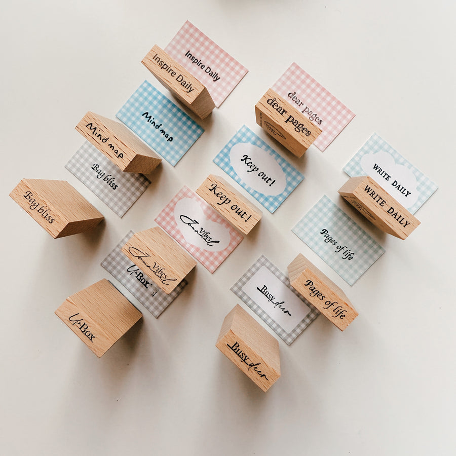 Journal Pages《moments II》words mini Rubber Stamps