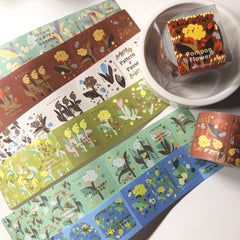 A kind of Cafe - pompon flower gold foil Die-cut paper Tape