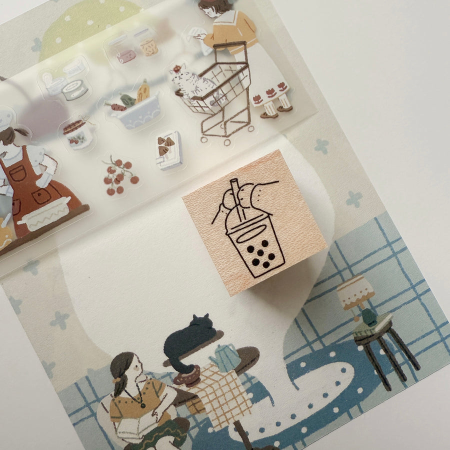 Lazy home - cat’s paws rubber stamps