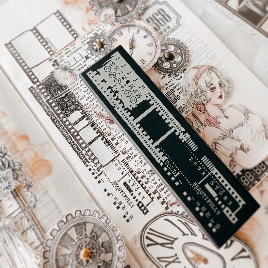 Journal pages rubber stamps- Frame by Frame
