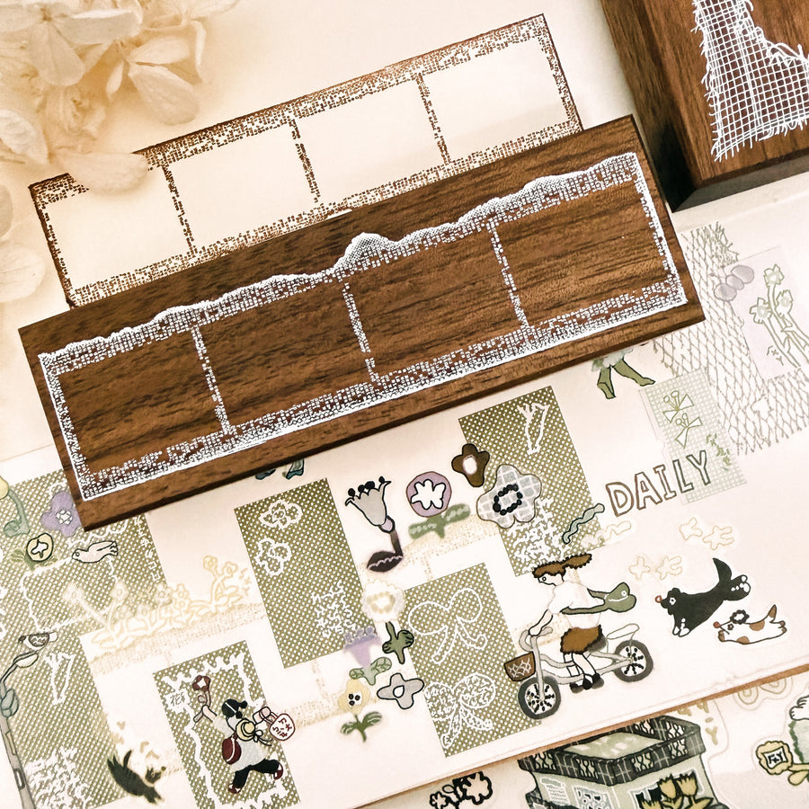 Journal pages rubber stamps - whispered layer
