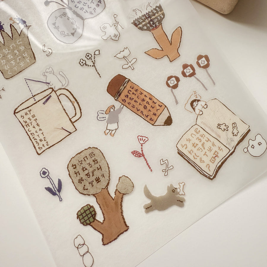 Misshoegg Bopomofo Village print on stickers (2/sheet)
