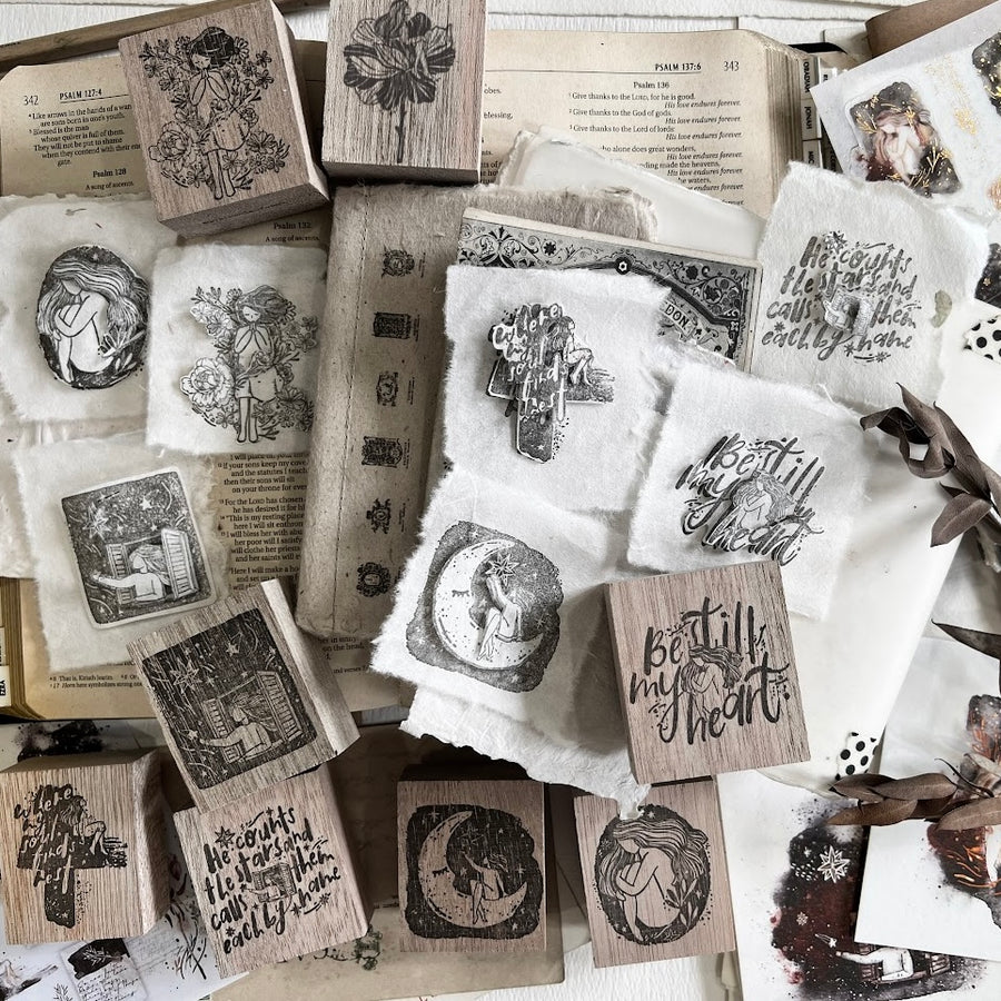 Black Milk Project “Prayer series ” Rubber Stamp - Be still my heart