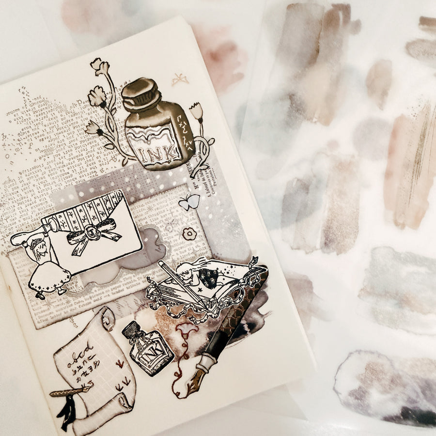 Journal Pages Color Bloom print on sticker