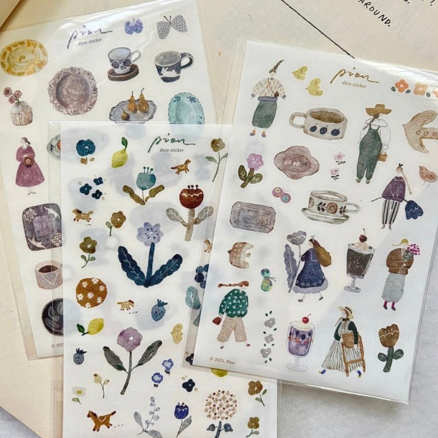 Pion - “pottery/ little hipster/ horse ” - deco washi sticker