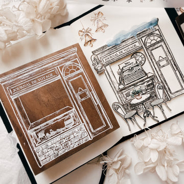 Journal pages rubber stamps - Stationery Cafe