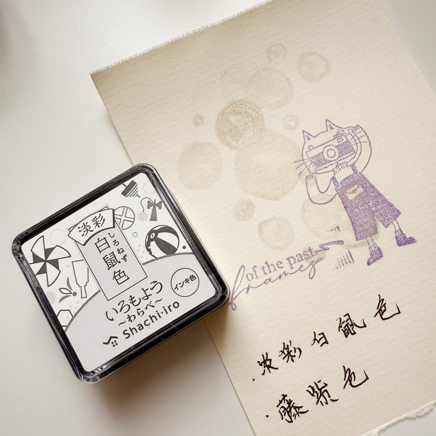 Shachihata IROMOYOU TANSAI WARABE Mini Stamp Pad Extra Pale