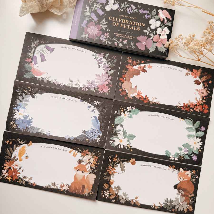 Wwiinngg notepad - celebration of petals