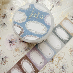 Loidesign "whispers of late spring - Lace frame " foil Label Sticker