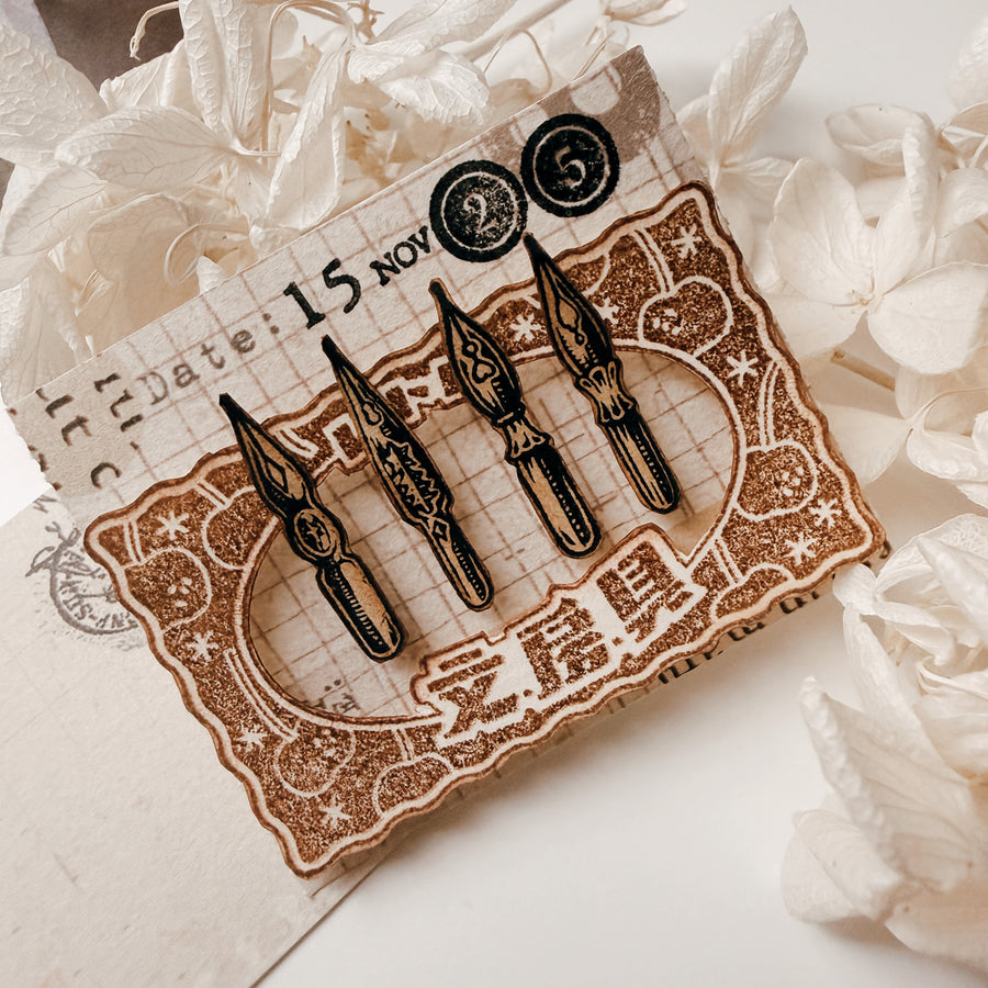 Stationerylovermarket x Breezystudio Rubber Stamp - Retro Label (Limited Edition)