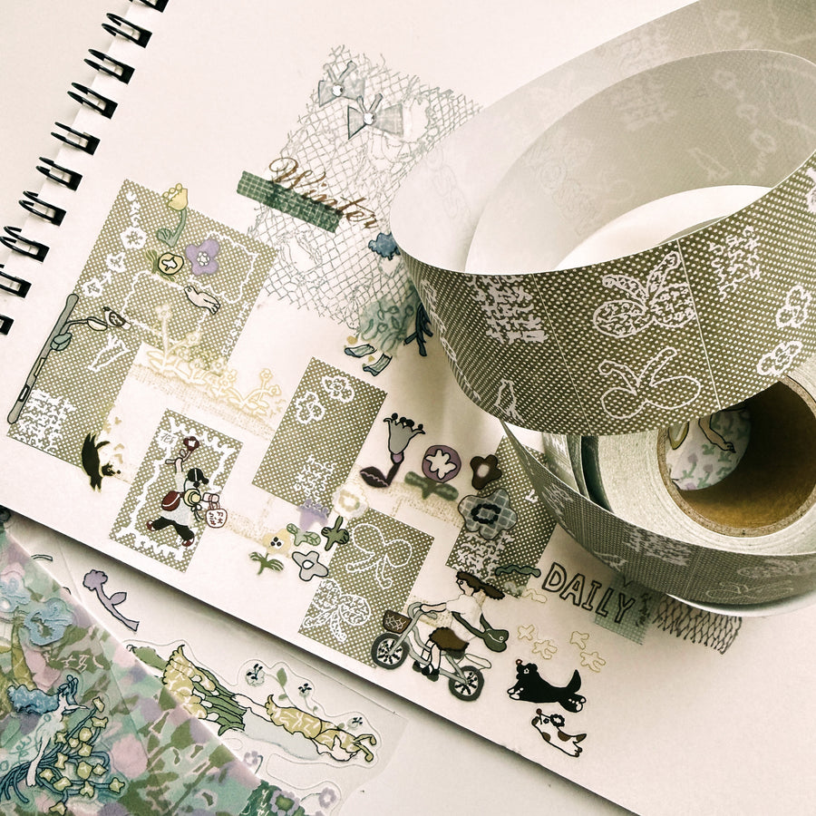 Misshoegg specks of green label sticker