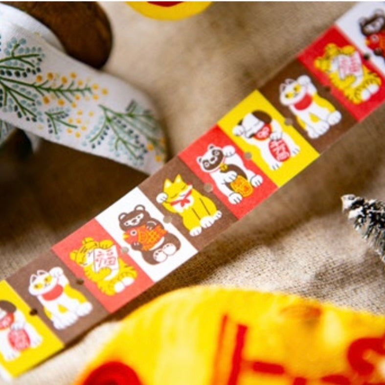 (Pre - order)OURS little lucky friends label sticker roll