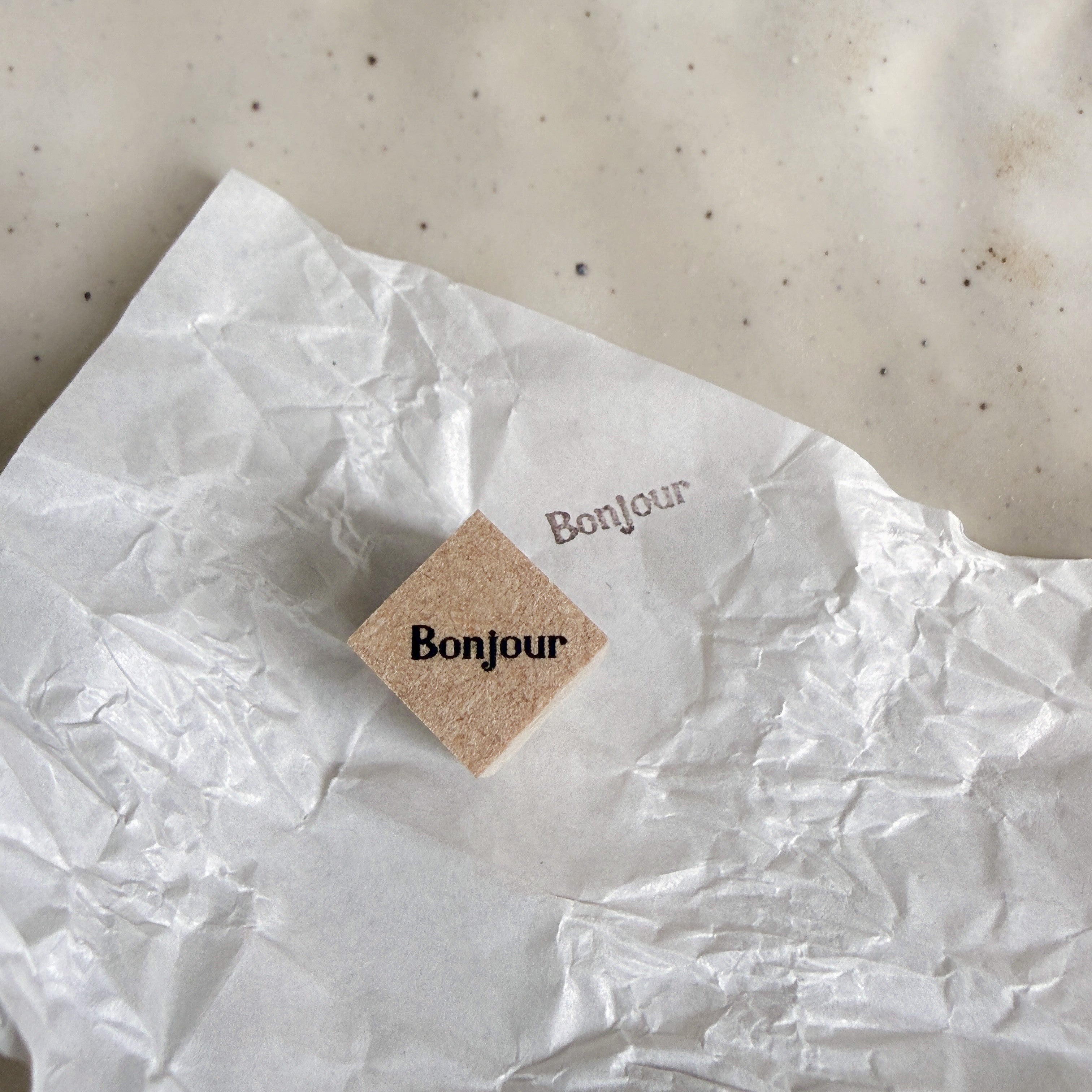 ソナーポケット　matty マティー　書き初め　サイン Mon petit artiste stamp - Bonjour – journalpages