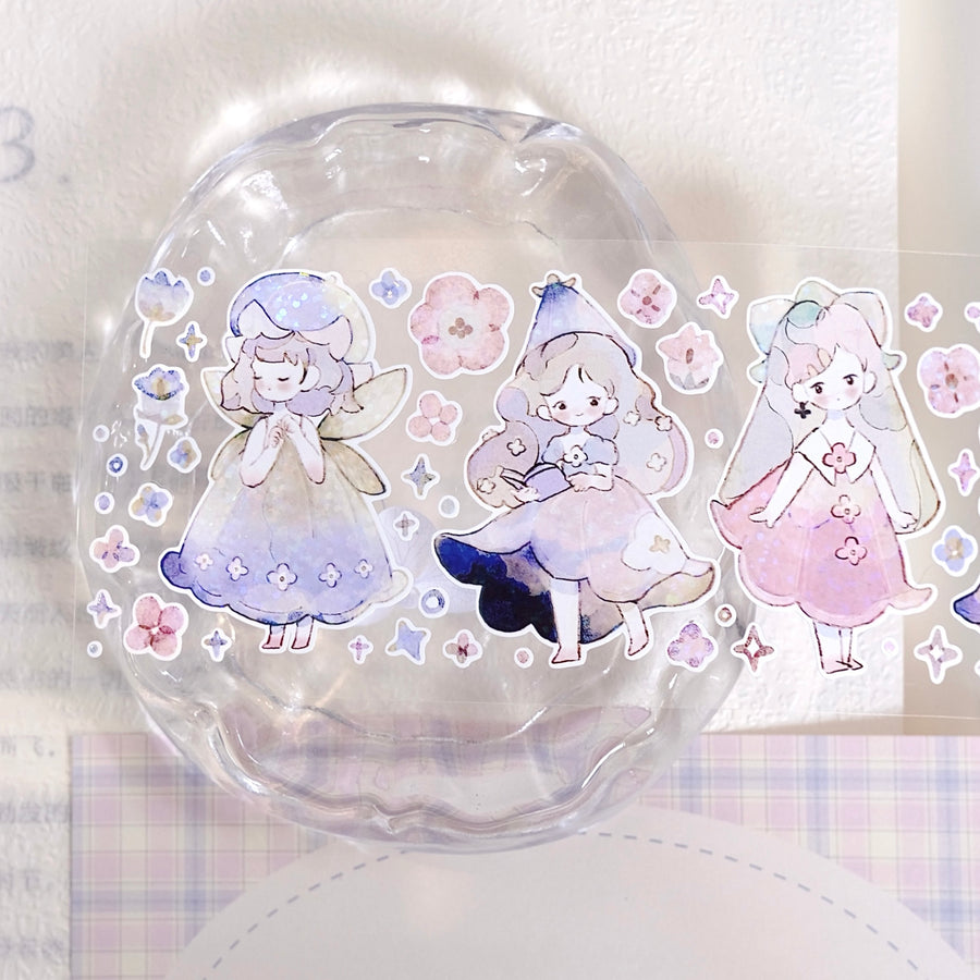 Freckles Tea Vol. 4 little flower fairy galaxy foil sticker roll